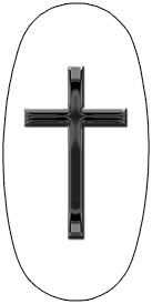 DASOV 510 BK WT Black Single Cross White Background copy